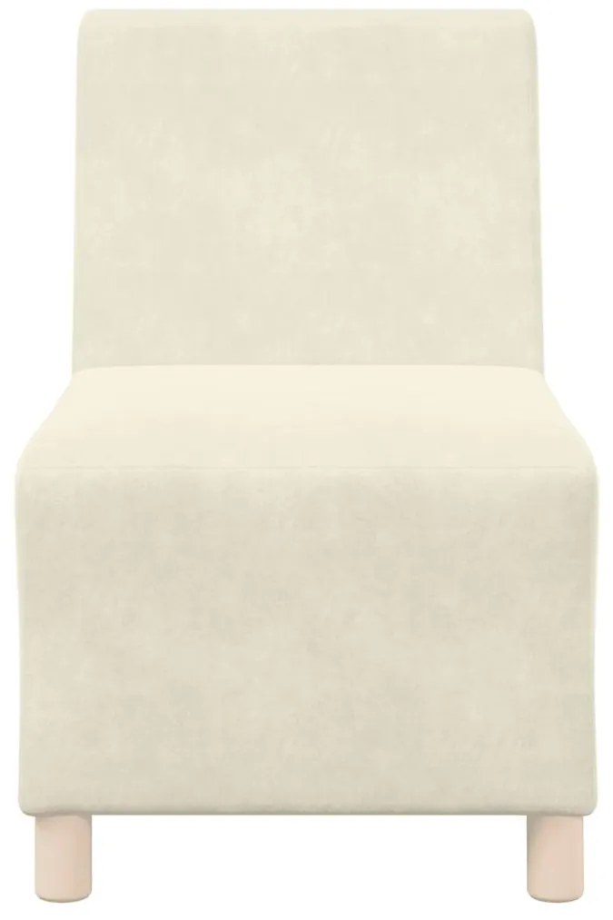 Poltrona 55 cm veludo cor creme