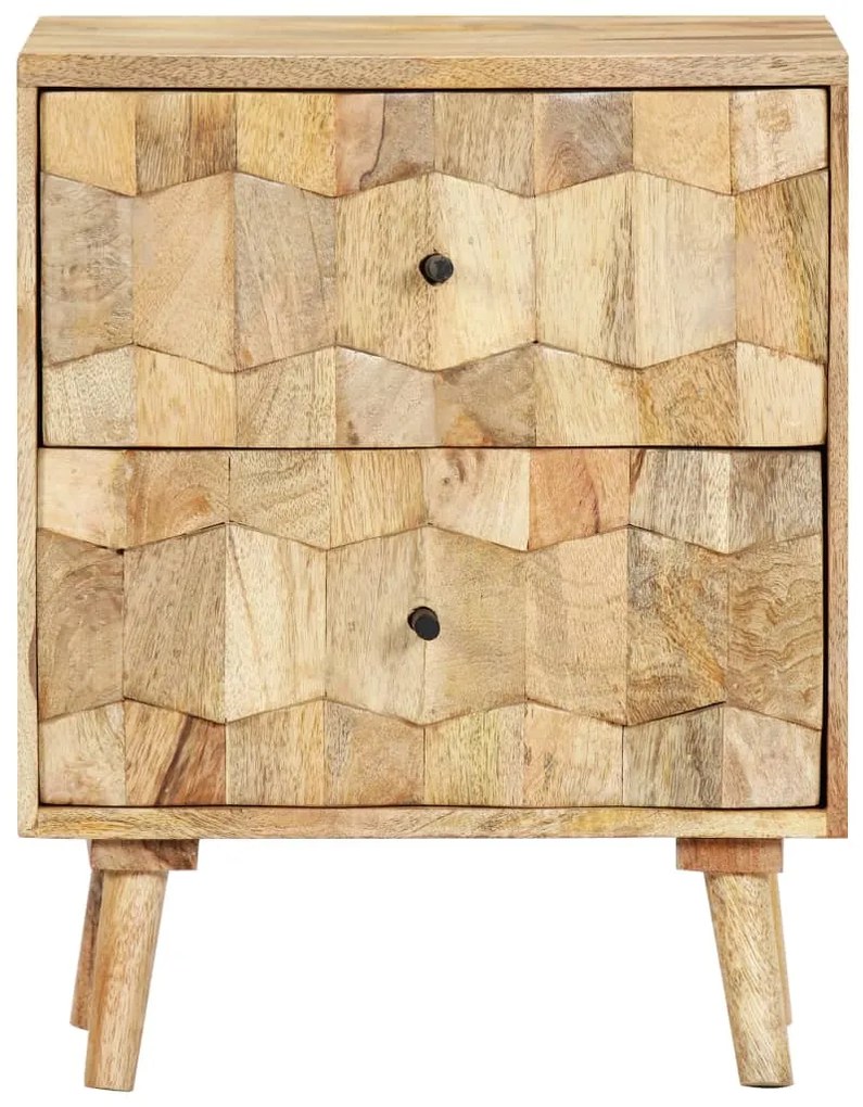 Mesa de cabeceira 40x30x50 cm madeira de mangueira maciça