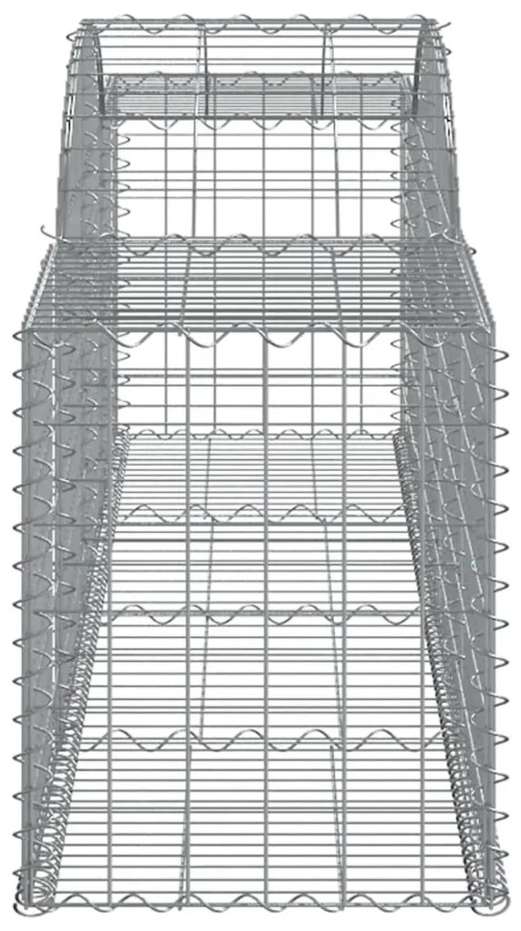 Cestos gabião arqueados 10pcs 300x50x60/80 cm ferro galvanizado