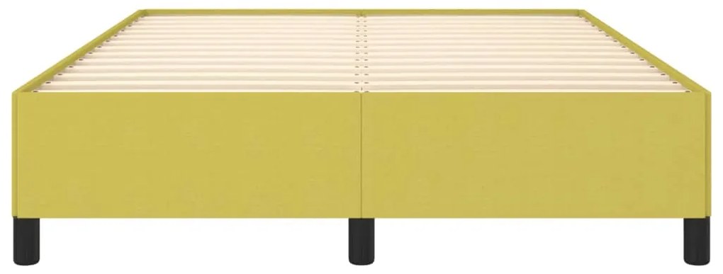Estrutura de cama sem colchão 140x190 cm tecido verde