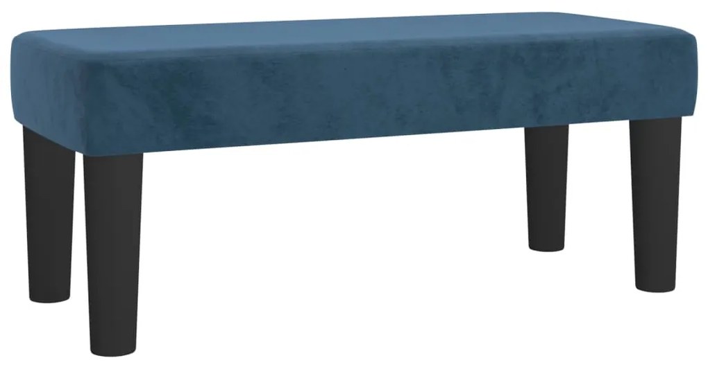 Cama boxspring com colchão 120x190 cm veludo azul-escuro