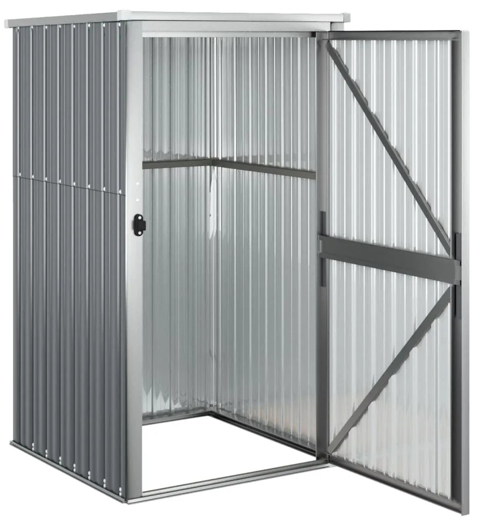 Abrigo p/ ferramentas jardim 88x89x161cm aço galvanizado cinza