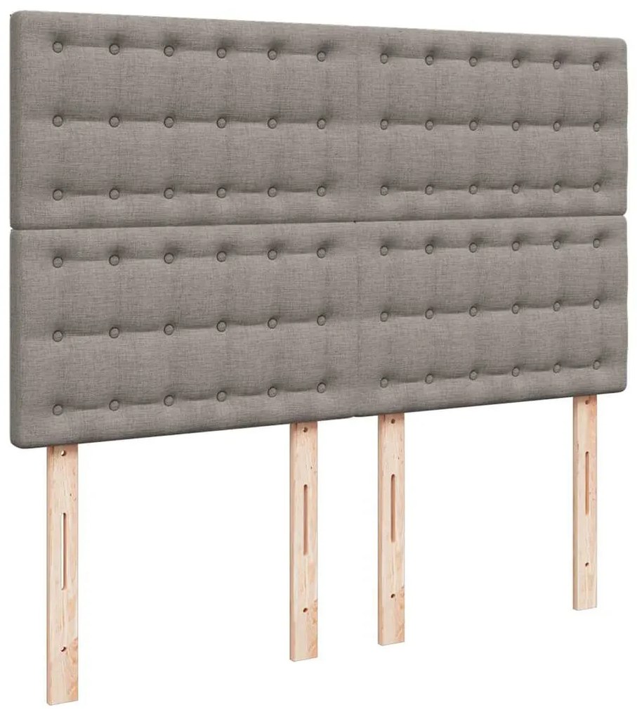 Estrutura de cama otomana com colchão tecido cinzento 140x200cm