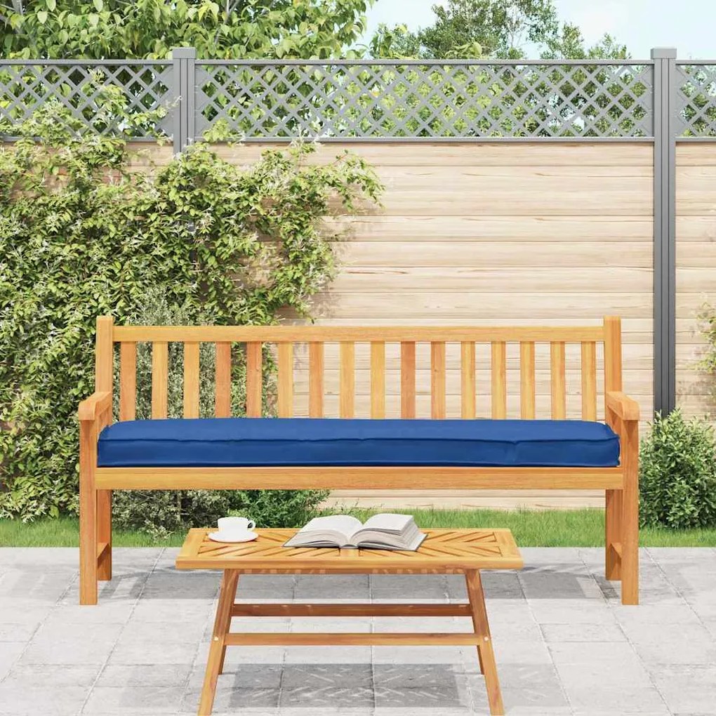 Almofada de Palete para Banco Azul Royal 180x40x8 cm Tecido Oxford