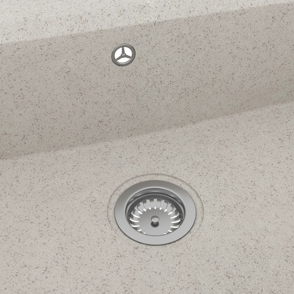 Pia de Cozinha Bege 790x500x193 mm Granito