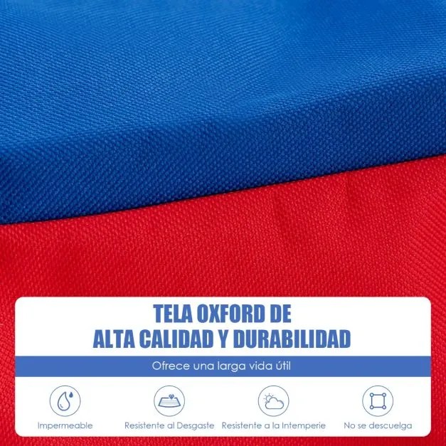 Saco de arrumação 84 x 23 x 36 cm para o jogo Conecta gigante (não incluído)  em tecido Oxford para transporte fácil Vermelho
