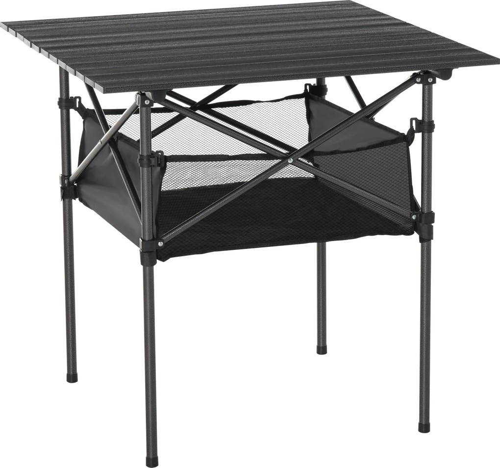 Mesa de Jardim Dobrável Braga – 70x70x69 cm – Preta – Com Bolsa de Tra