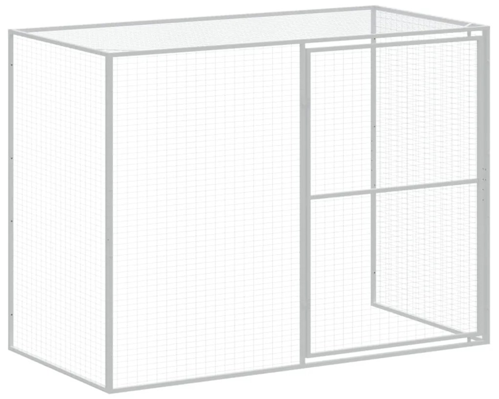 Casota p/ cães c/ parque 214x865x181 cm aço galvaniz. antracite