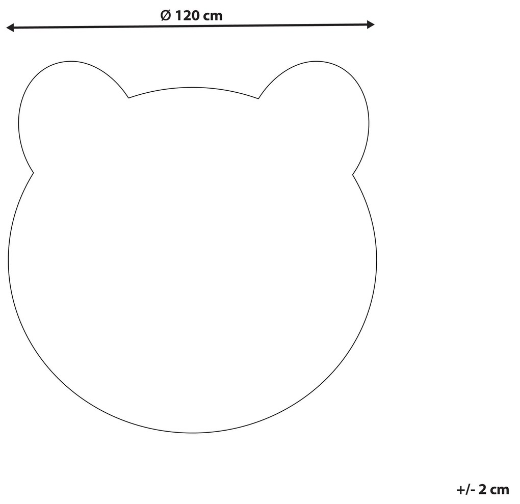 Tapete para crianças castanho ⌀ 120 cm COLARGOL Beliani