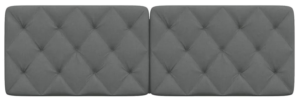 Almofadão de cabeceira 160 cm tecido cinzento-escuro