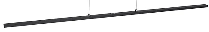 Candeeiro Suspenso de Design Preto com LED e Dimmer Tátil - Platina