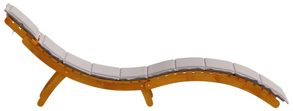 Espreguiçadeiras vidaXL com Almofadas 2 pcs Taupe Madeira Sólida de Ac