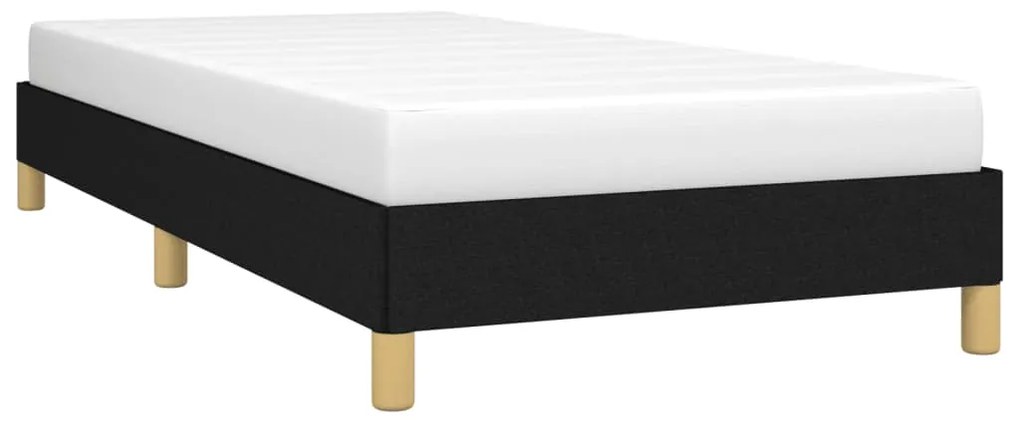 Estrutura de cama sem colchão 90x200 cm tecido preto
