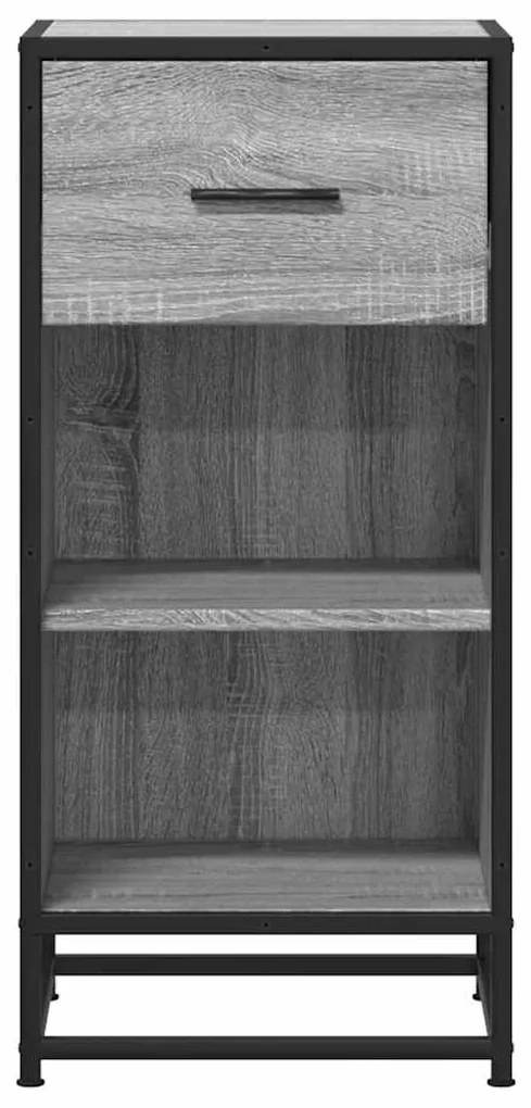 Aparador 35,5x35x76 cm deriv. de madeira/metal cinzento sonoma