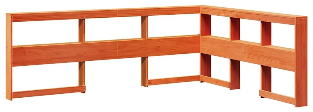 Cama com estante sem colchão 135x190 cm pinho maciço