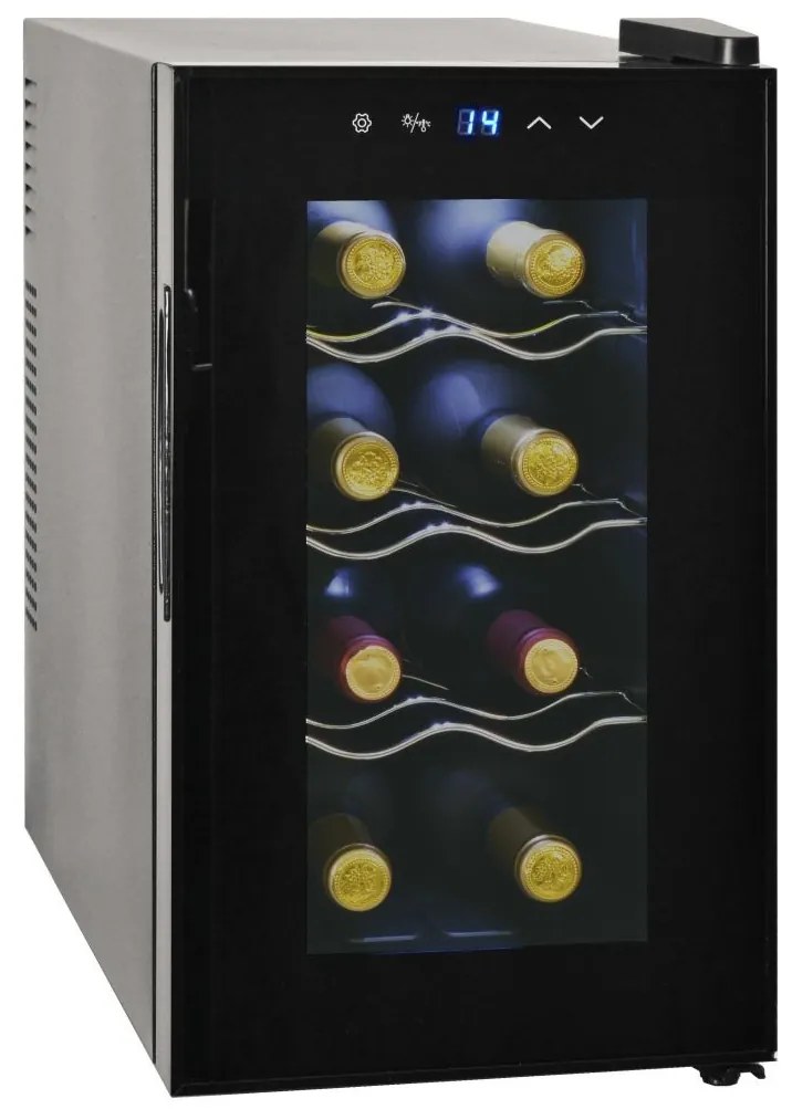 Frigorífico para vinhos 25 L 8 garrafas ecrã LCD