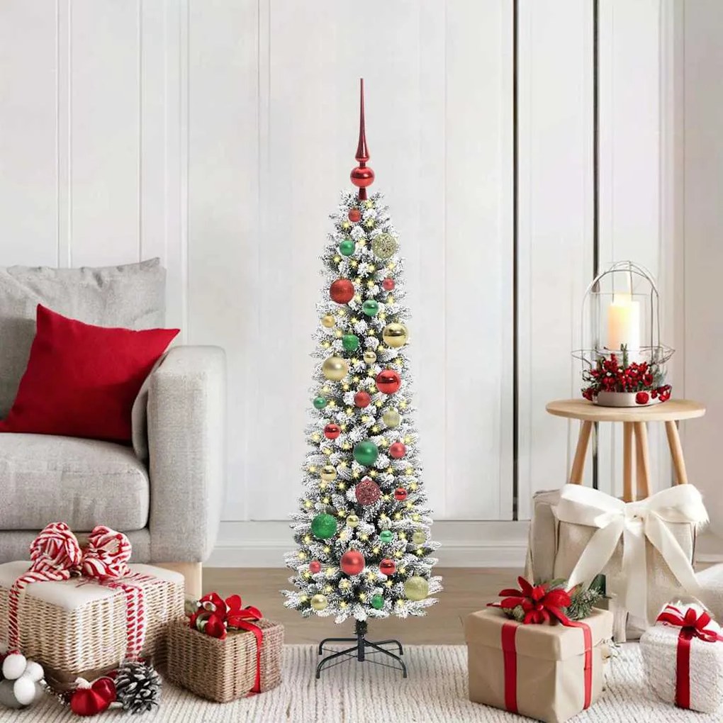 vidaXL Árvore de Natal Artificial Branco 120 cm PVC, Metal e Plástico