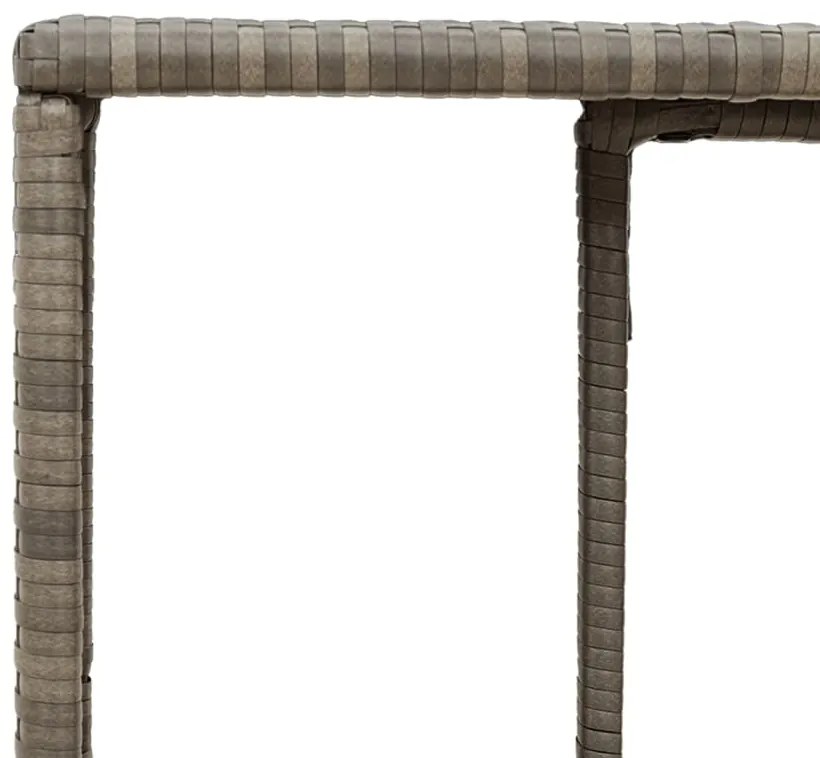 Prateleiras de arrumação 2 pcs vime PE cinzento