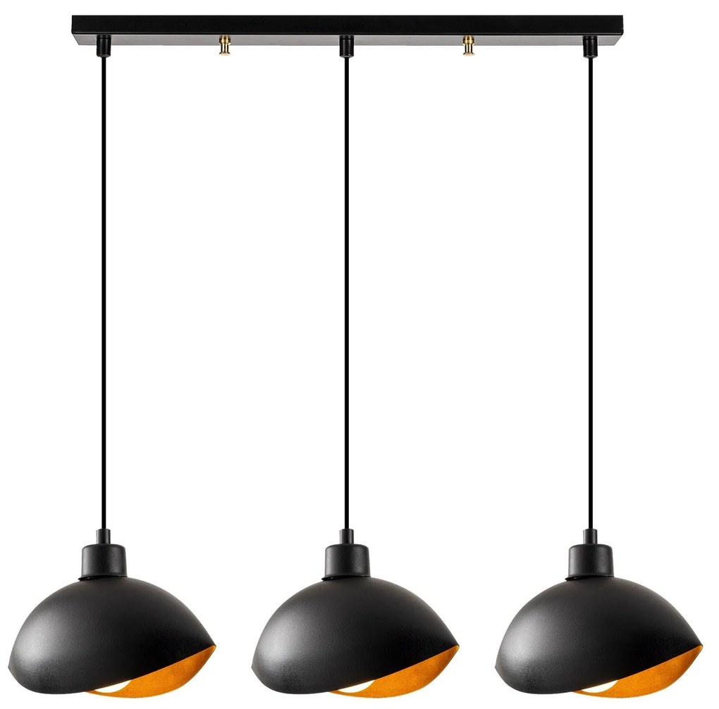 Candeeiro de Teto Sivani – Preto – 75 x 15 cm