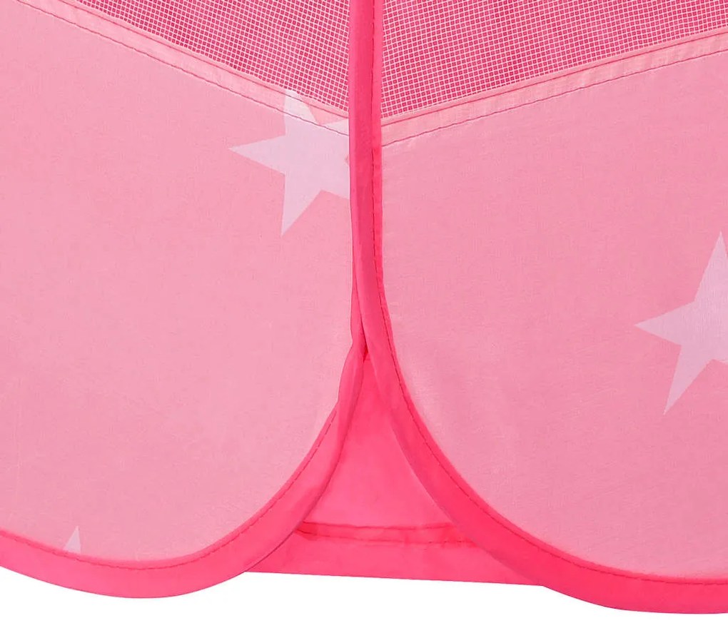 Tenda de brincar infantil com 250 bolas 102x102x82 cm rosa
