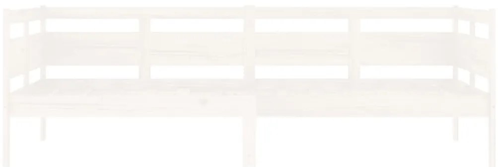 Sofá-cama 90x200 cm madeira de pinho maciça branco