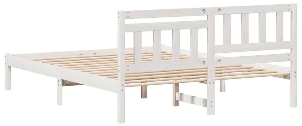 Estrutura da Cama com cabeceira Branco 160 x 200 cm