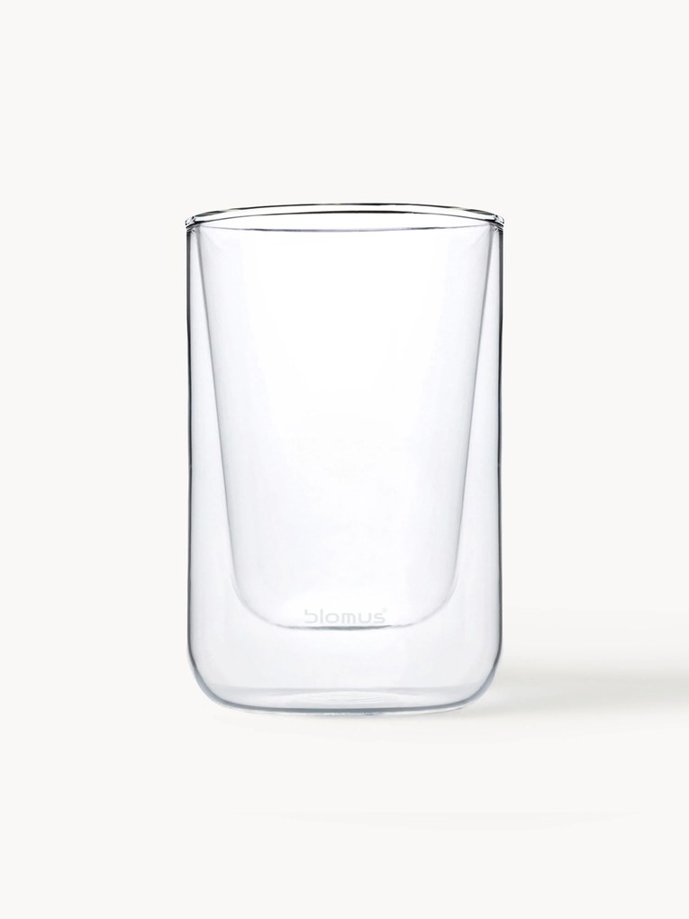 Double-walled Glass Cups Nero, Set of 2
