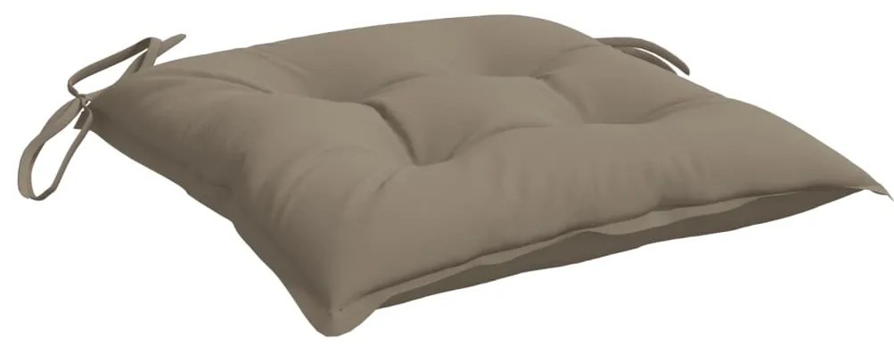 Almofadões de cadeira 4 pcs tecido oxford cinza-acastanhado
