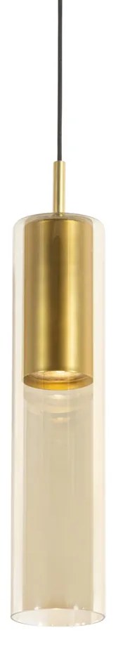 Candeeiro de suspensão moderno dourado para sistema de calhas monofásico - Iconic Lloyd