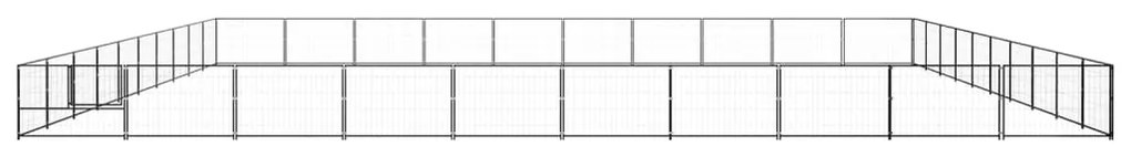 Canil para cães 100 m² aço preto