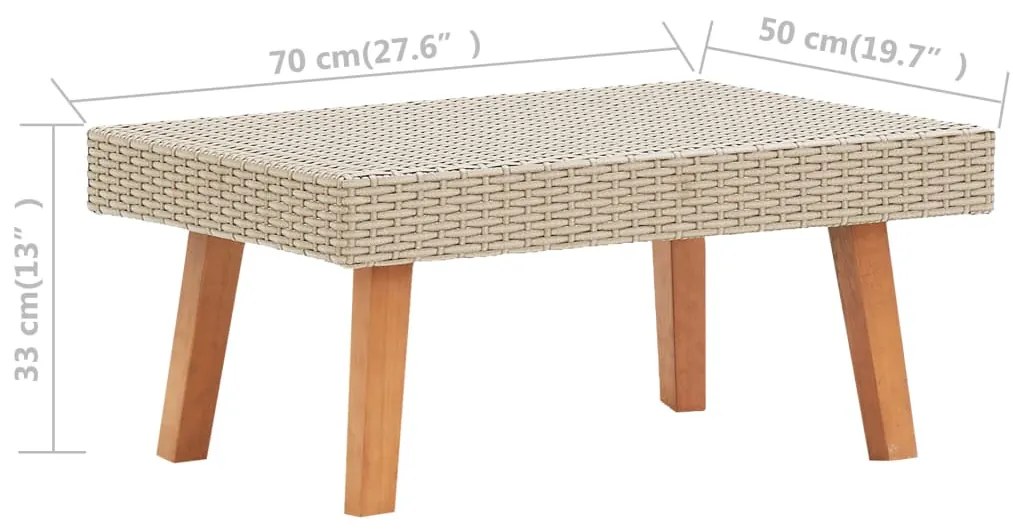 3 pcs conjunto lounge de jardim c/ almofadões vime PE bege