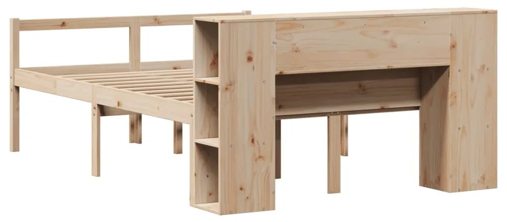 Cama com estante sem colchão 120x190 cm pinho maciço