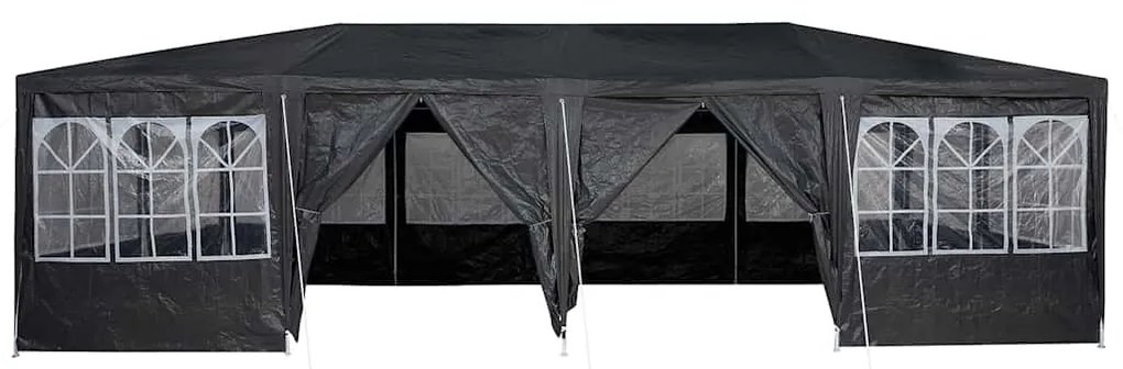 Tenda de Festa 12 lados antracite 8x4 m PE