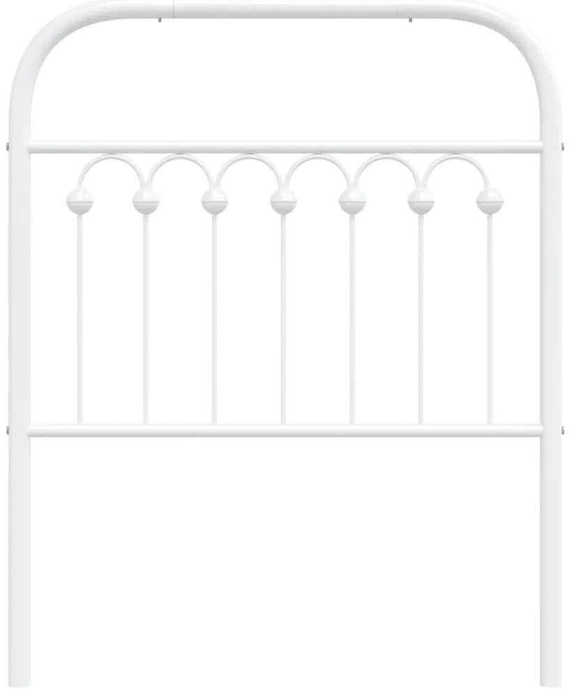 Cabeceira de cama 75 cm metal branco