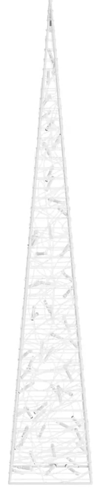 Cone de iluminação decorat. c/ LEDs azuis acrílico 120 cm