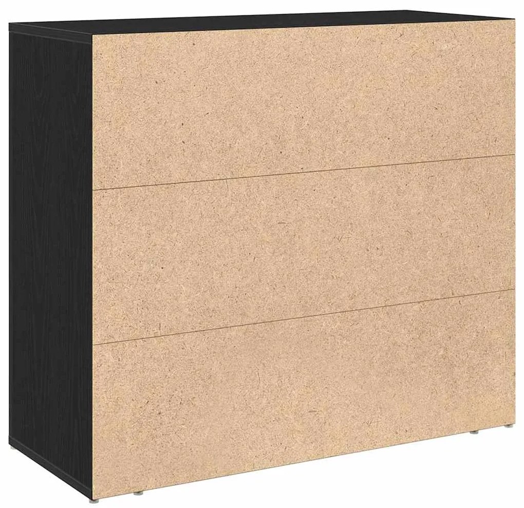 Buffet vidaXL Carvalho Preto 80x33x70 cm Madeira de engenharia