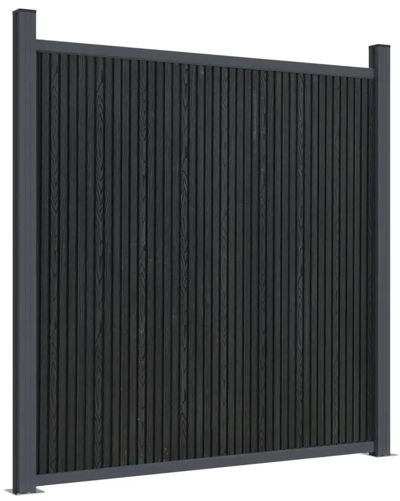 Painel de vedação WPC 180x186 cm cinza