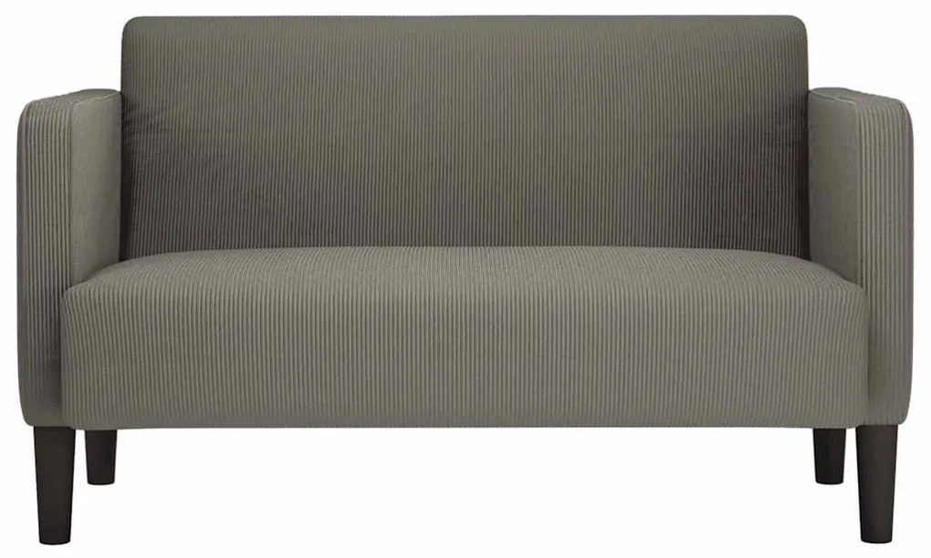 Sofá-luvas 109 cm tecido corduroy cinzento-claro
