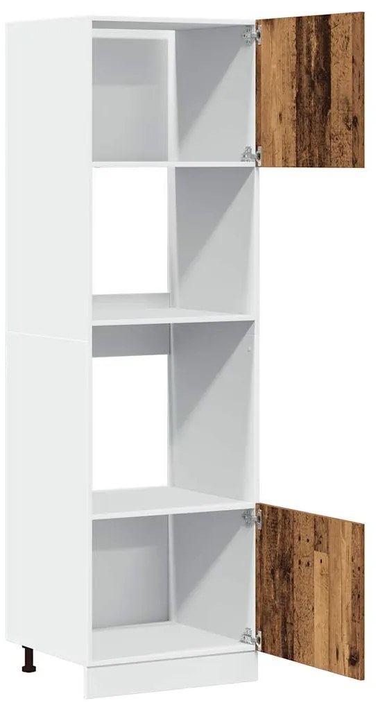 Armário micro-ondas “Lyon” 60x57x207cm madeira velha