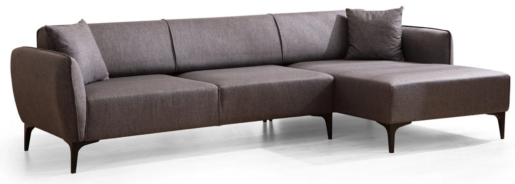 Sofá de Canto Belissimo – Cinzento Escuro – 270 x 140 cm
