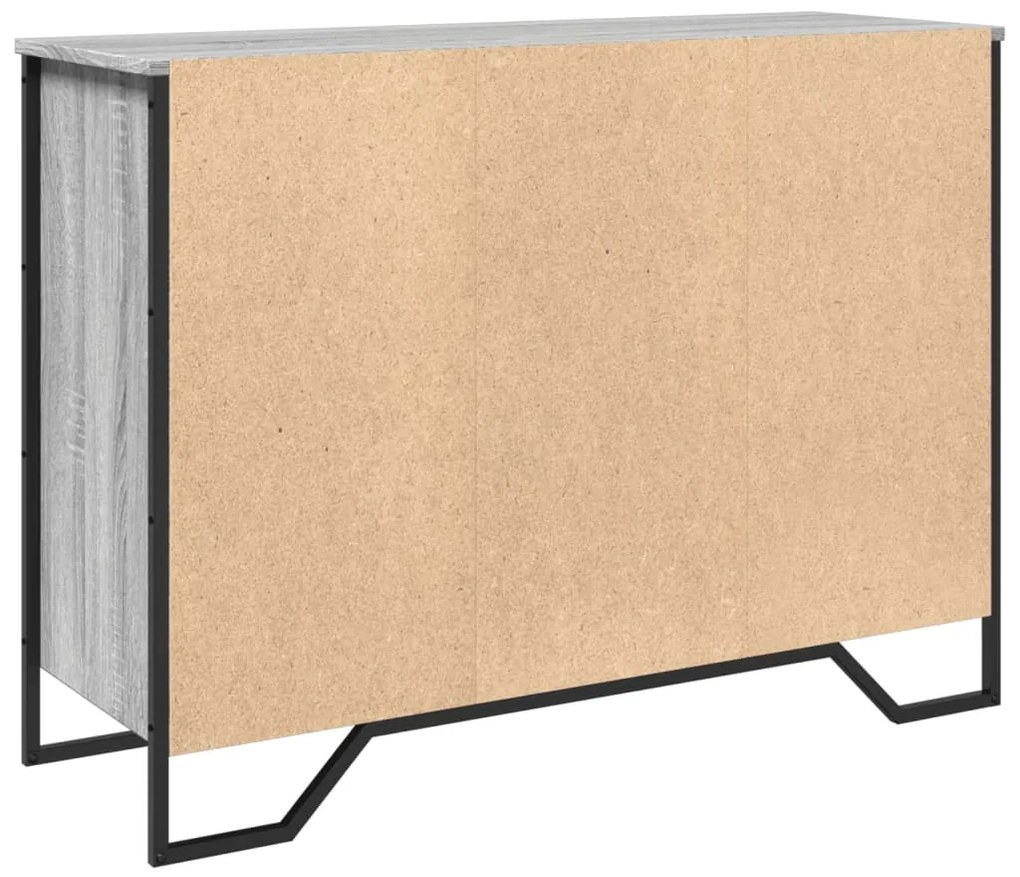 Aparador 101x35,5x74,5 cm derivados de madeira cinzento sonoma