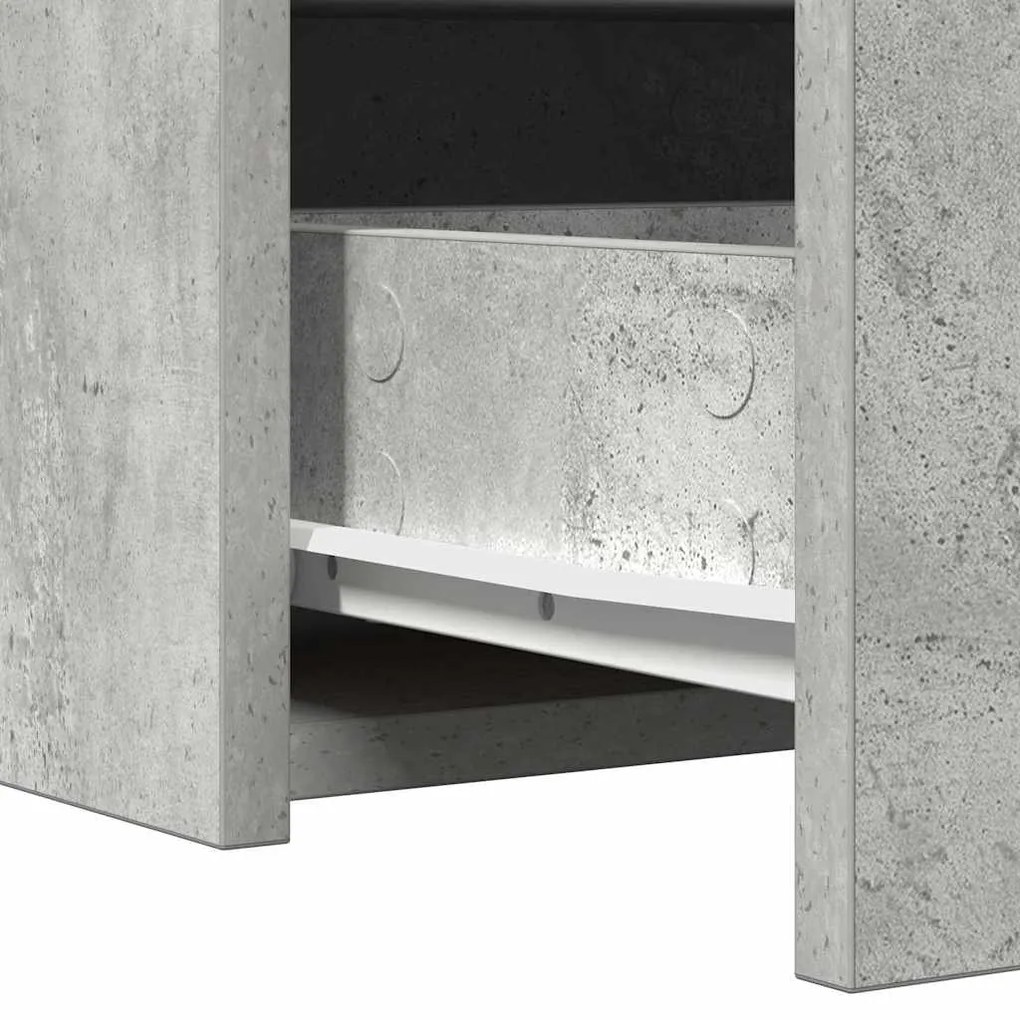 Mesa de Maquiagem Suspensa Cinza Concreto 60x40x70 cm