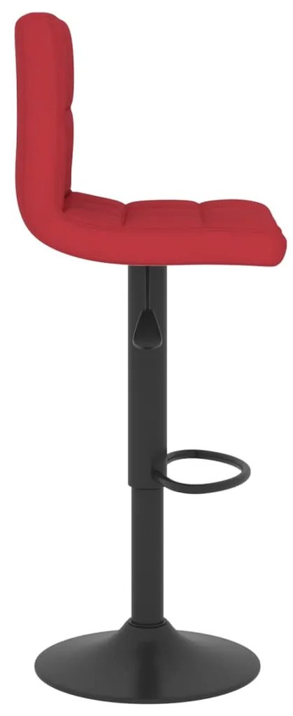 Bancos de bar 2 pcs tecido vermelho tinto