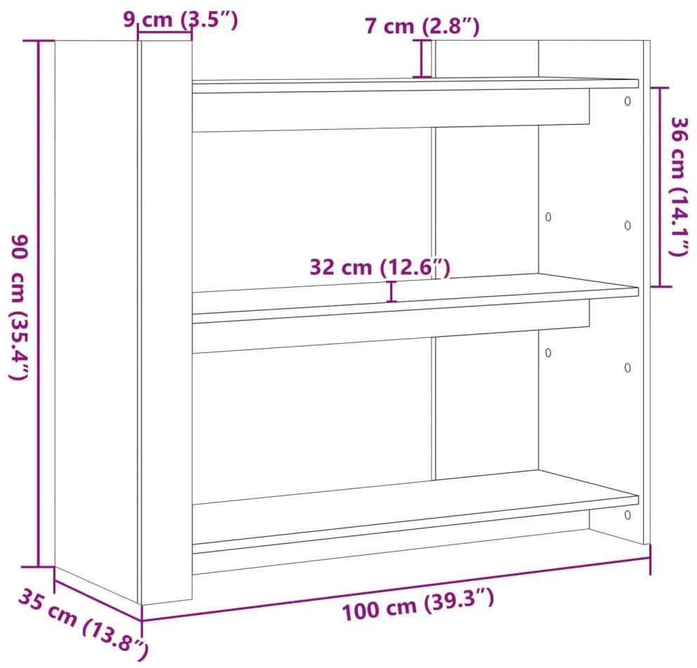 Mesa consola 100x35x90cm derivados de madeira carvalho castanho