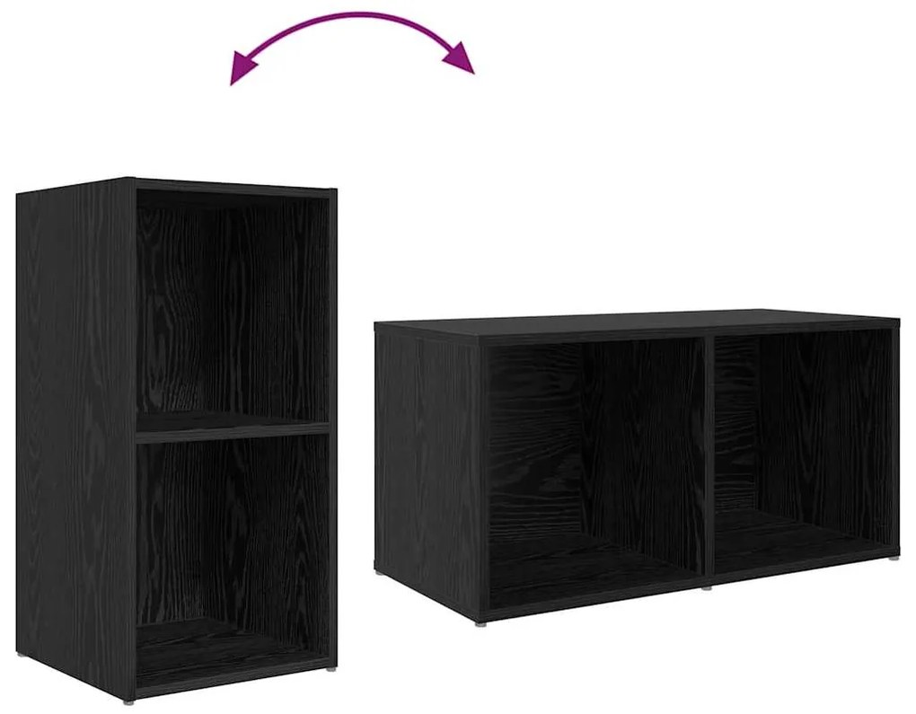 Conjunto de Estantes para TV 8 pcs Carvalho Preto