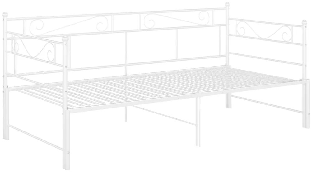 Estrutura sofá-cama de puxar 90x200 cm metal branco