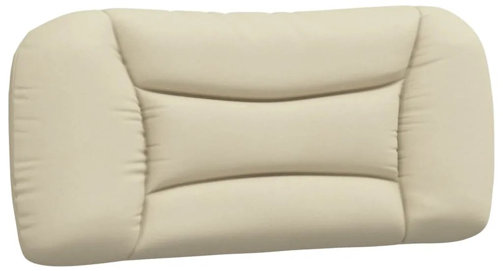 Estrutura de cama com LED sem colchão 90x190 cm tecido creme