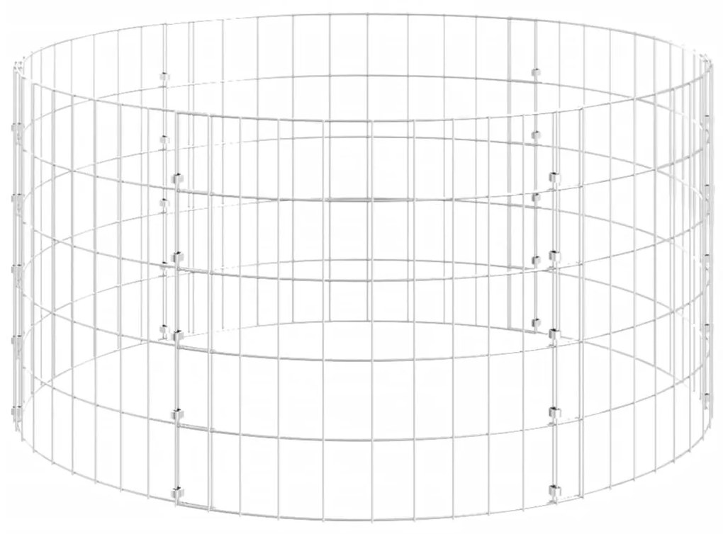 Compostor de jardim Ø100x50 cm aço galvanizado
