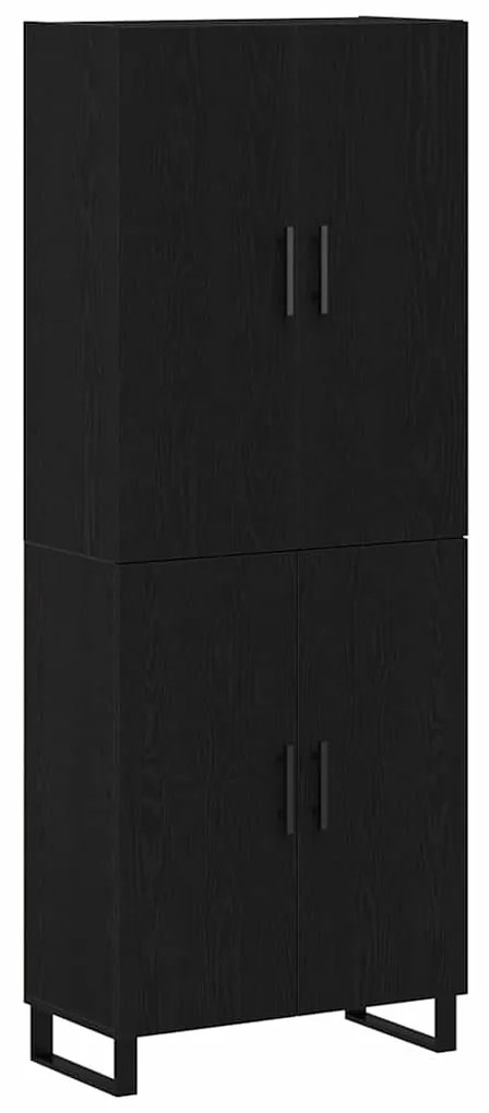 Cabinetes vidaXL 2 pcs Carvalho Preto 69,5x34x180 cm Madeira de engenh