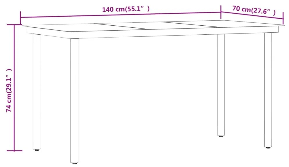 5 pcs conjunto de jantar para jardim com almofadões bege